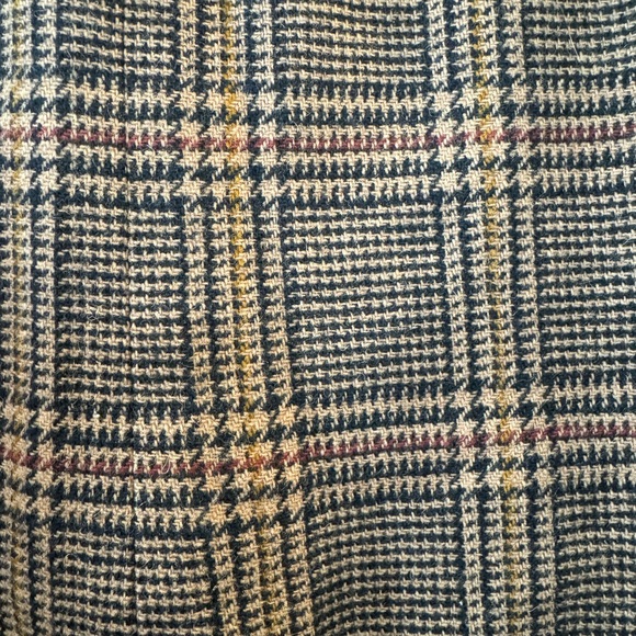 Harve Benard Women's Suit Coat Vintage Blazer Brown Black Tweed Leather Collar - Picture 5 of 5